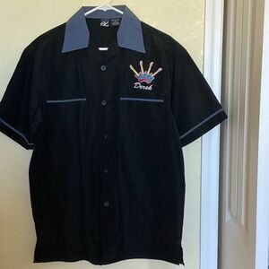 Eric Clapton 2004 Black Concert Shirt with Blue Accents